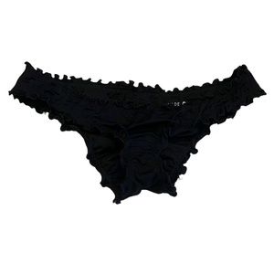 Shade & Shore Black ruffled bikini bottom size small